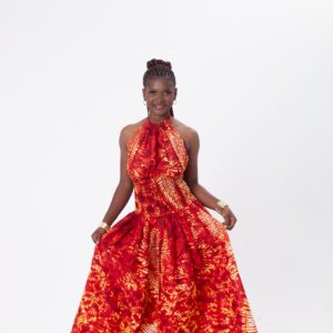 The Nala Print Backless Dress